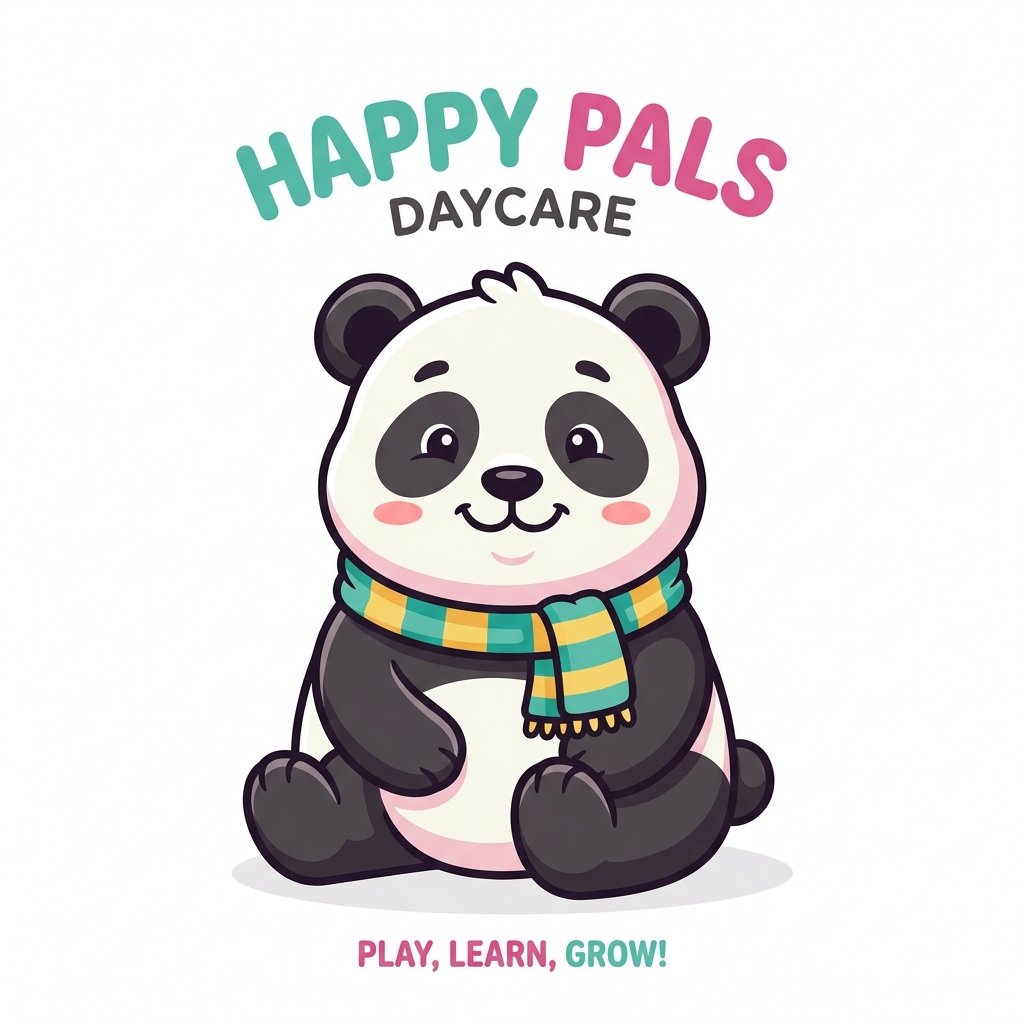 Panda Day Care mascot – a cute friendly panda
